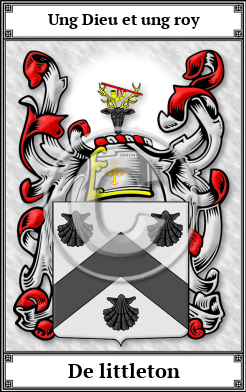 De littleton Family Crest Download (JPG)  Book Plated - 150 DPI
